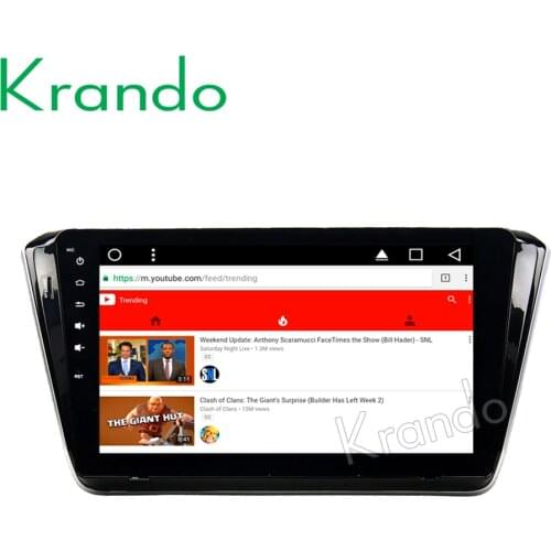 Krando Android 8.1 10.1" Big Screen Full touch car Multimedia system radio player for Skoda Superb navigation gps wifi bluetooth