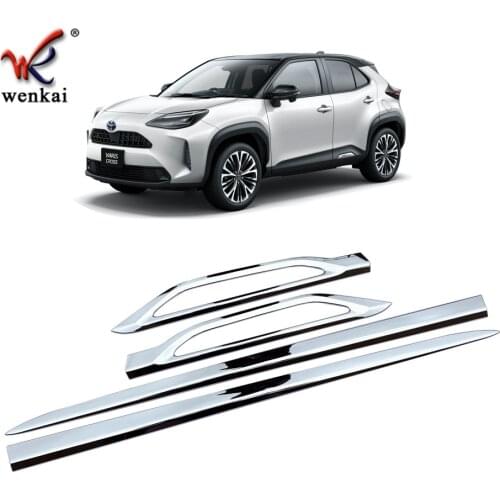 Door Side Moulding Skirt Garnish Trim Sticker For Toyota Yaris Cross 2020 2021 ABS Chrome