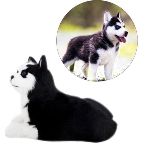 12x19cm Giant Big Husky Dog Plush Toys Simulated Animal Stuffed Soft Doll Halloween