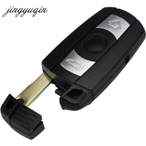 Jingyuqin 10pcs/lot 3 Button Remote Key Case for BMW For BMW X5 X6 E93 E90 E92 For 3/5 Series Smart Key Fob Shell