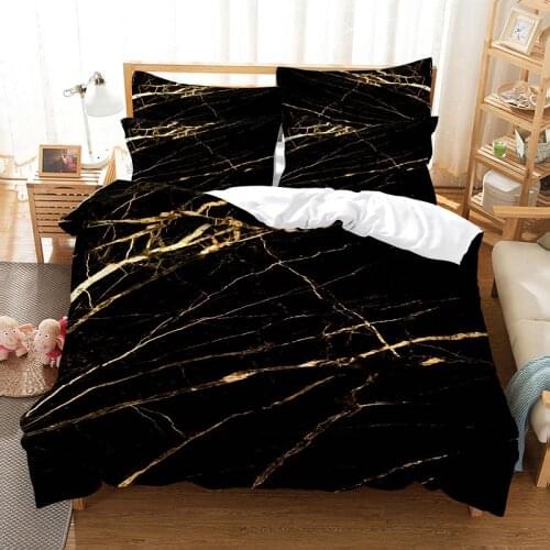 Marble Pattern Duvet Cover Set 3d Digital Printing Bed Linen Fashion Design Comforter Cover Bedding Sets Bed Set