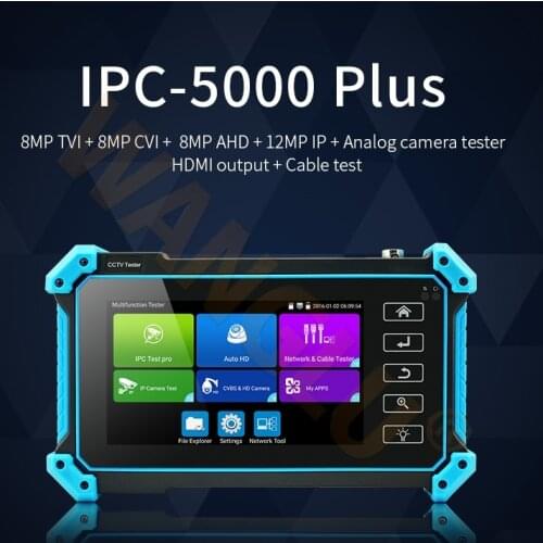 PTZ Controller 5100 Plus Tester Monitor Kit Video Surveillance Tester Network Cable Multi-Function Hikvision Dahua DV12V Output