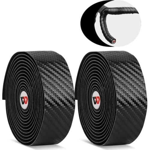 Bicycle Handlebar Tape MTB Road Bike Carbon Fiber Anti-Vibration Bar Tape Belt ShockProof Bike Handle Bar Wrap Straps Fixed Belt