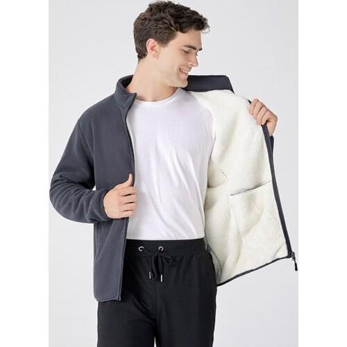 Lamb Velvet Jacket Male Korean Version Of Harajuku Trend Winter Thickening Couple Wear Windpro of Warm Outdoor Sports Clothing