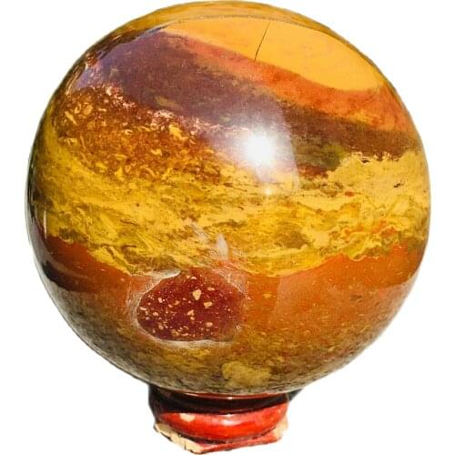 Natural Marine Jasper Quartz Ball Crystal Miracle Red Sea Stone Ball Heals