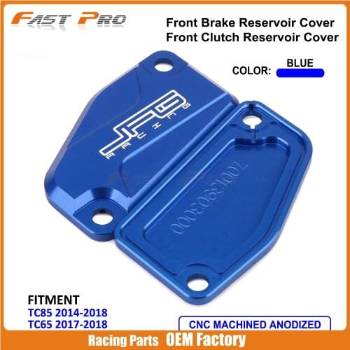 CNC Alloy Front Brake Cluth Reservoir Fluid Cover Cap Fit For Husqvarna TC65 2017-2020 TC85 2014 2015 2016 2017-2020 TC 65 85