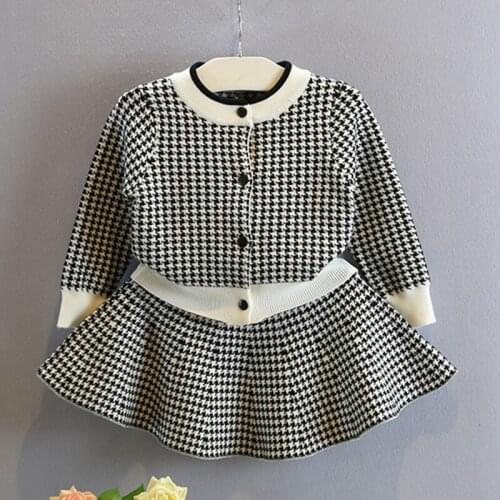 Girl Dress 2020 Winter New Pullover Knitted Sweaters Ball Gown Dress Long Sleeve Outerwears O-neck Kids Knitwear 3-7Y