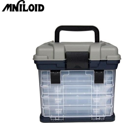 27*17*26cm Portable Plastic Outdoor 5 Layer Big Fishing Tackle Tool Storage Box Case with Handle Fishing Tools Accessories Boxes