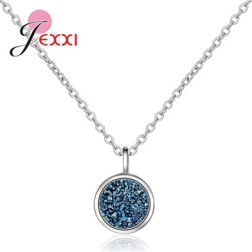 Attractive Blue Crystal Fragment Dream Star Planet Pendant Necklace For Women Neck Chain Choker Big Promotion
