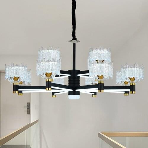 Light luxury all copper postmodern simple chandelier living room lamp bedroom dining room atmosphere Chandelier