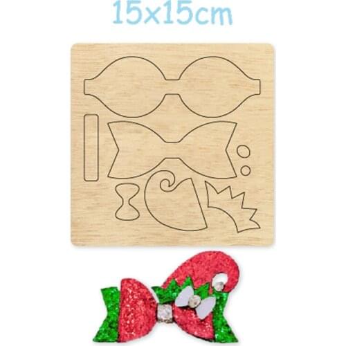 Christmas Hat Bow Knot Headband Headdress Cutting Mold Wood Die For Blade Rule Cutter For DIY Leather Cloth Paper Headwear Craft