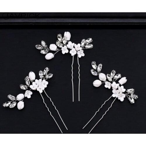 Bride Hairpins Wedding Luxury Decoration Headwear Jewelry Floral Elegant Stick R9CF
