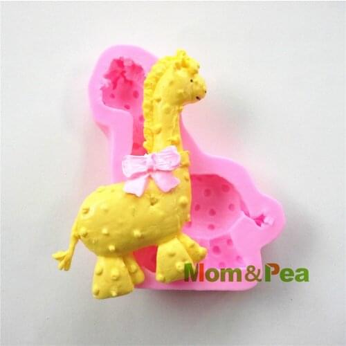 Mom&Pea 0495 Free Shipping Giraffe Shaped Silicone Soap Mold Cake Decoration Fondant Cake 3D Mold Food Grade Silicone Mould