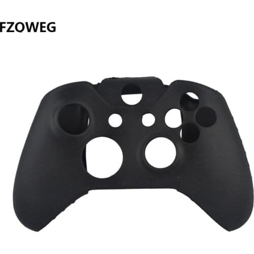 FZQWEG BlackSilicone Rubber Skin Protective Case Cover For Microsoft Xbox One S Controller