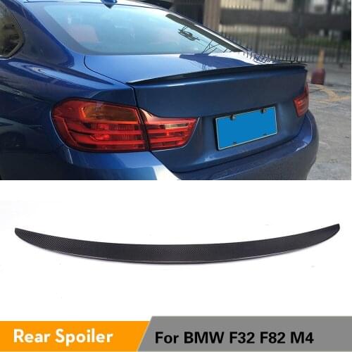 Carbon Fiber / FRP Rear Trunk Spoiler For BMW 4 Series F32 M Sport 420i 428i 430i 435i F82 M4 Coupe 2014 - 2019 Wing Boot Lip