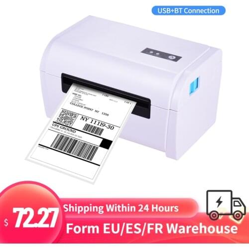 Thermal Label Printer for 4x6 Shipping Package Label Maker 160mm/s High Speed Thermal Sticker Printer Max.110mm Paper Width