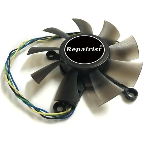 R128015SU FD8015U12S 75mm 4pin 4 x 43mm blower cooler fan for ASUS EAH5830/8600/9800 GTS 450/460 HD7850 graphics card cooling