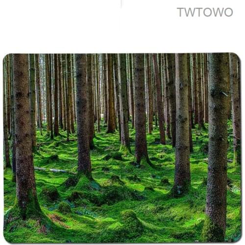 Funny Forest Painting Gaming Mat For Desk Pad For Lover Gaming Art Anime Harajuku Aesthetics Office Decoration Mouse Pad Cartoon