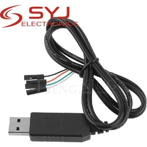 1PCS 1M USB To RS232 TTL UART PL2303HX USB To COM Cable Module Converter Cable 4 Pin Data Line Black Computer Cables Connectors