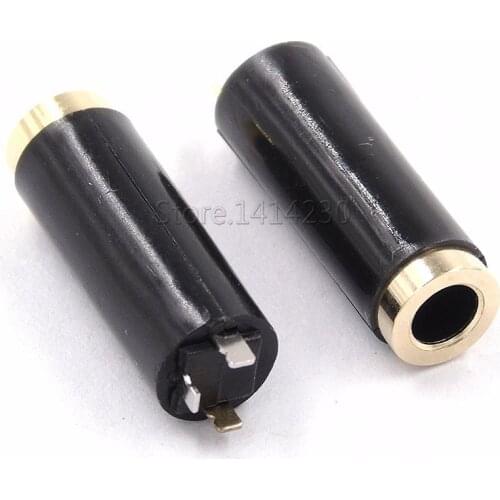 10Pcs 3.5mm Cylindrical Stereo Female Socket Jack 3.5 Audio Connector GOLD PLATED