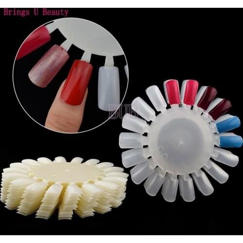 10 pcs/lot Square False Nail 180 Colors Display Chart Swatches Practice Board Sunflower Shape DIY Nail Art Tools