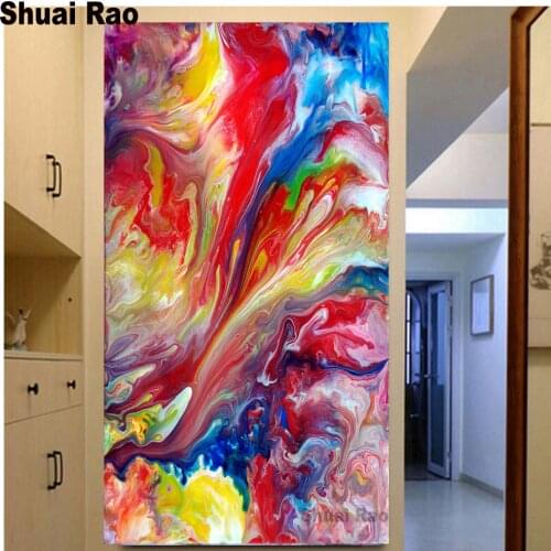 Diamond mosaic modern decor Abstract colorful ink,diy diamond painting full round Diamond embroidery full display square drill