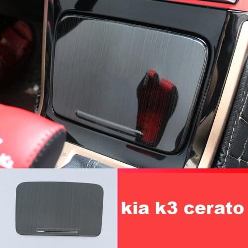 Lsrtw2017 Stainless Steel Car Center Control Storage Box Cigarette Lighter Panel Trims for Kia K3 Cerato 2019 2020 2021 Forte