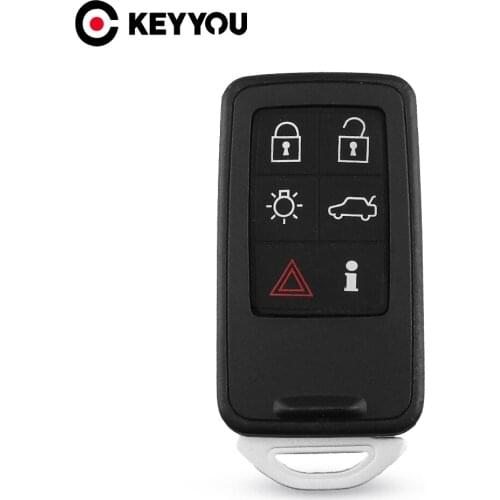 KEYYOU 6 Buttons Remote Car Key Shell Case For Volvo XC60 S60 S60L V40 V60 S80 XC70 6 Buttons Smart Car Key Case Cover