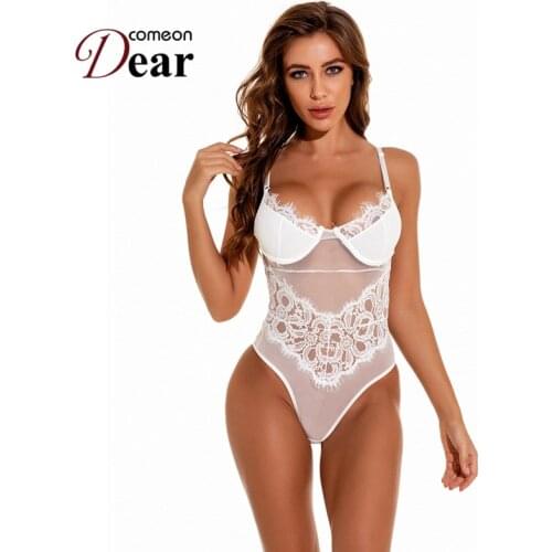 Comeondear Female Bodysuit Summer Lace Body Suits for Women Hot 2020 Fashion Womens Body Bodycon Sexy Woman Overalls RB80863