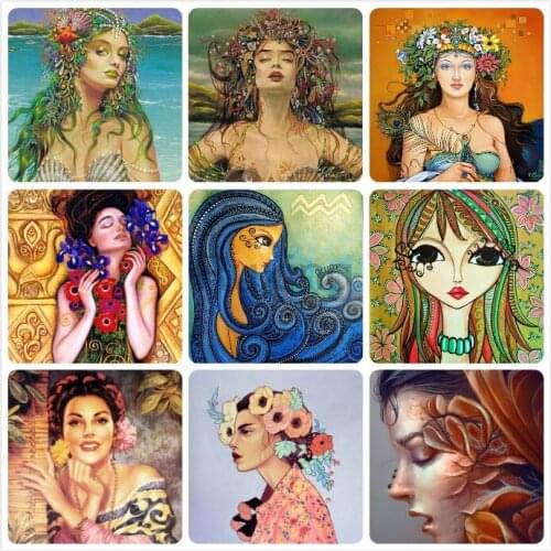 Diy 5D Square Drill diamond painting Rhinestone cross stitch Painting cartoon woman diamond embroidery Handmade home decoration
