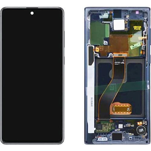 For Samsung Galaxy Note 10 Lcd N970F N9700 with Frame Display Touch Screen Digitizer For Samsung note10+ LCD N975 N9750/DS