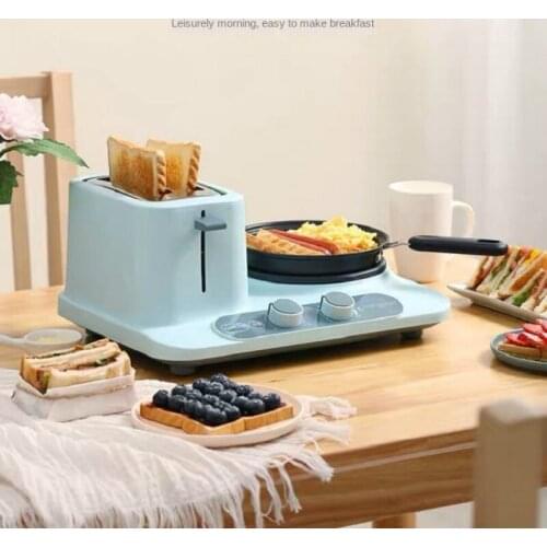 Two stage fire heating breakfast machine multi function household heat insulation and anti scalding small four in one toasting t