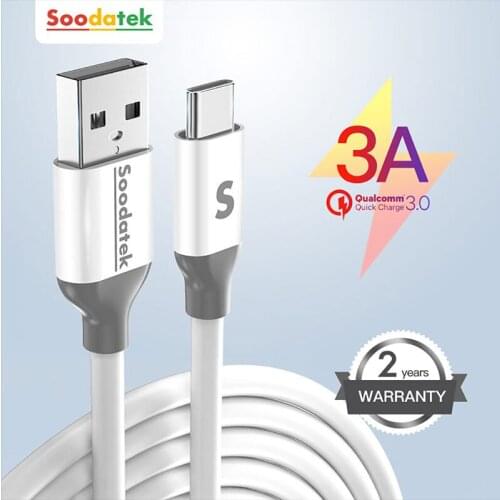 USB Type C Cable for Samsung S10 S9 3A Fast Charging USB Type-C Charger Data Cable for Redmi note 8 pro USB-C Cable Wire