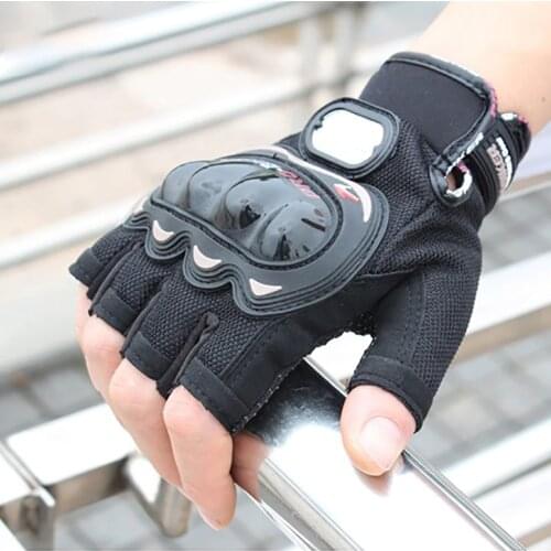 Motorcycle Gloves Hard Knuckle Half Finger Protective Gear Racing Pit Bike Riding Motorbike Moto Motocross Enduro Breathable 21