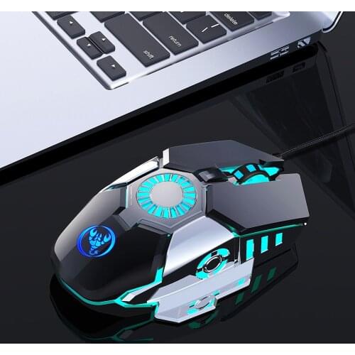 Programmable Gaming Mice HXSJ J700 Mouse USB Wired Office Caring Computer Supplies for Desktop Laptop Computer