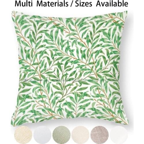 Willow Bough Pattern By William Morris Pillow Case Throw Pillow Cover Cotton Linen Flax William Morris Pattern Wallpaper Block