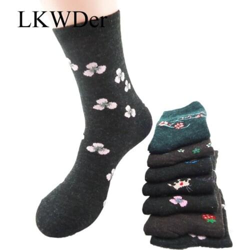 LKWDer 20pcs=10 Pairs Womens Socks Factory Price Winter Soft Warm Wool Female Sock Casual Fashion Socks Meias Hosiery Calcetines