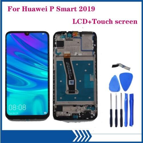 Original DISPLAY For Huawei P Smart 2019 POT-LX1 L21 LX3 LCD display Touch Screen Digitizer Assembly with frame Repair parts