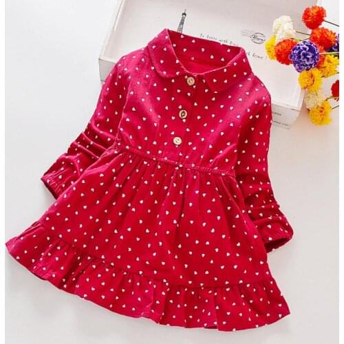 Spring Summer Girls Dresses Toddler Kids Baby Long Sleeves Polka Dots Casual Girl Clothes Children Boutique Clothing 2-8 Years