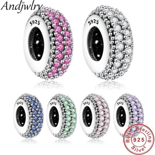 Fit Original Pandora Charms Bracelet 925 Sterling Silver Eternity Vintage Spacer Charms Beads Silver Jewelry Berloque