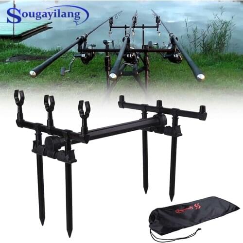 Sougayilang New Adjustable Retractable Carp Fishing Rod Pod Stand Holder Fishing Pole Pod Stand Fishing Tackle Pesca Accessory