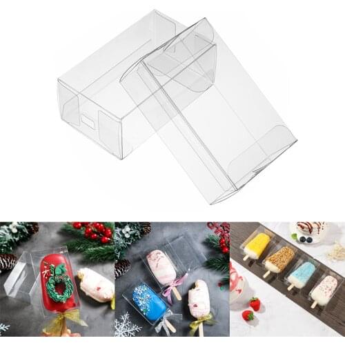 Clear Cakesicle Plastic Boxes Popsicle Ice Cream Candy Gift Packaging for DIY Baking Baby Shower Wedding Birthday Party Favors