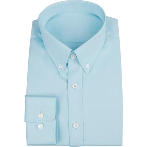 2021 Luxury Oxford Dress Shirt Tailor Made Shirts Button Down Collar Casual Office Business Shirt 80s Two-Ply Wrinkle Resistant