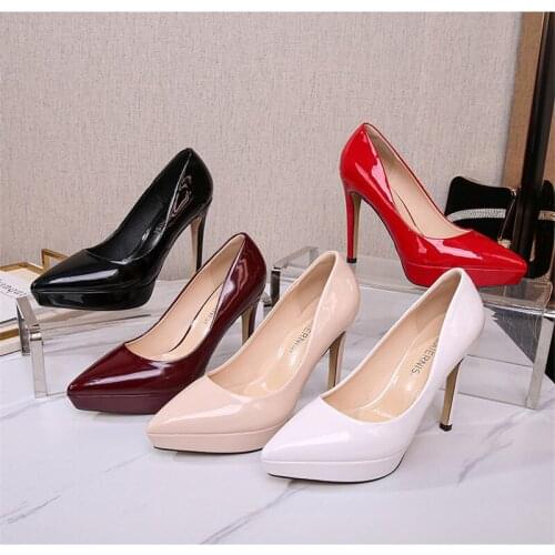 Super High Heels Sexy 12CM Women Platforms Pumps Fetish Stilettos Model Show Party Club Gay Drag Queen Unisex Shoes Big Size 46