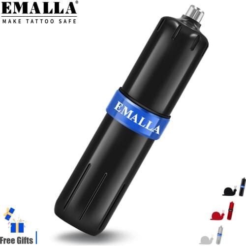 EMALLA Professional Cartridge Tattoo Machine Pen Tattoo Pen Machine Tattoo Gun Liner Shader With RCA Clip Cord For Body Art