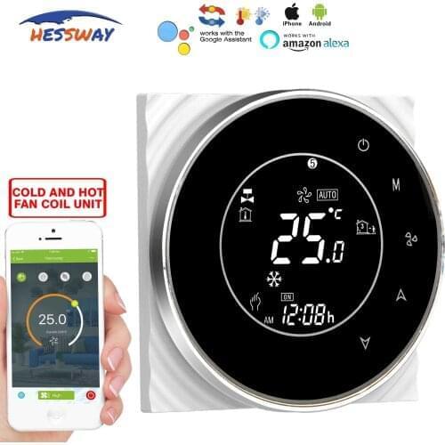 HESSWAY cool/heat temp RS485/MODBUS RTU communication THERMOSTAT WIFI for Works with Alexa Google home