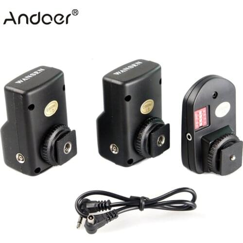 Andoer Universal Wireless Remote Speedlite Flash Trigger 16 Channels Radio 1 Transmitter & 2 Receivers