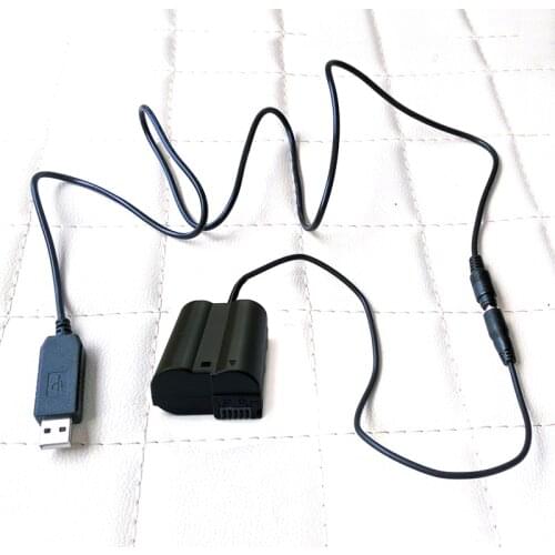 4.0x1.7mm Female DC Battery Coupler EN-EL15 EP5B EP-5B for Nikon Z6 Z7 Mirrorless D850 D810 D750 D610 D7500 D7200 MH-25 Cameras