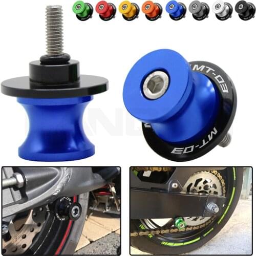 For YAMAHA MT03 MT-03 MT 03 CNC Motorcycle Swingarm Spools Slider M6 Swing arm Stand Screws MT03 2005-2018 2006 2008 Accessories