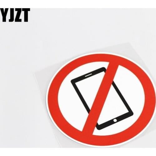 YJZT 12.5CM*12.5CM High-quality Prohibit Watch The Phone PVC Car Window Sticker Decal 13-0125